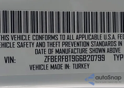 2016 Ram Promaster City Tradesman Slt из США, поврежденный, VIN ZFBERFBT9G6B20799